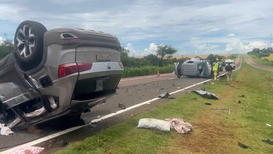 Imagem de compartilhamento para o artigo Cinco pessoas ficam feridas em acidente entre dois carros na BR-163, em São Gabriel do Oeste da MS Todo dia